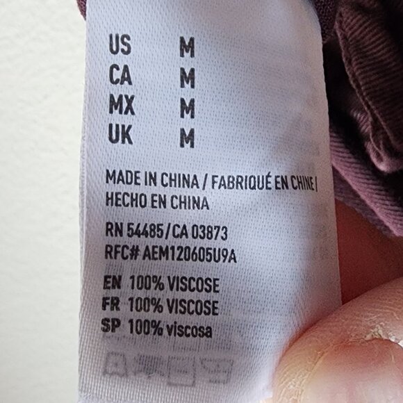 American Eagle Outfitters Purple "Boyfriend Fit" Button Down Shirt Size Medium - Picture 9 of 16